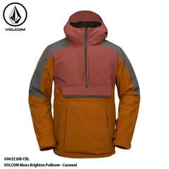 スノーウェア ジャケット メンズ ボルコム 24-25 VOLCOM Mens Brighton Pullover - Caramel ブライトン プルオーバー 日本正規品 スキー スノーボード