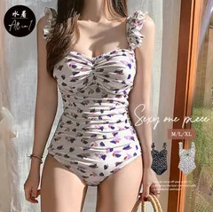 ワンピース水着 レディース フリルショルダー 韓国風 花柄 体型カバー モノキニ 胸元ギャザー 20代 夏 海 セクシー 夏服 日焼け止め 肩出し 人気 リゾート みずぎ 着やせ 可愛い ワンピ 海水浴 女の子 プール 温泉 海外旅行 weixz357