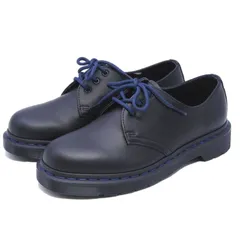 未使用 Dr.Martens ドクターマーチン UK6 3ホールシューズ 1461 32243001 日本限定 ネイビーステッチ スムースレザー ブラック  35005491