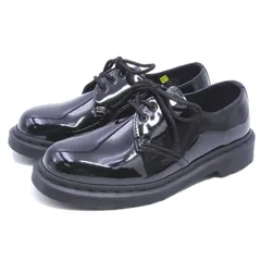 未使用 Dr.Martens ドクターマーチン UK6 3ホールシューズ 1461 MONO RIBBON パテントレザー エナメル プレーントゥ ブラック  35005490