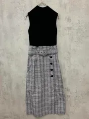 snidel スナイデル SWNO193302 チェックコンビニット ワンピース size0/黒系 ■◆◎レディース