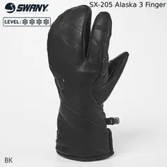 スワニー メンズ レディース グローブ 25-26 SWANY Alaska 3 Finger アラスカ BK スキー スノーボード 手袋 ミット 三本指 ユニセックス 日本正規品