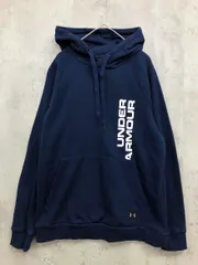 UNDER ARMOUR アンダーアーマー プリント プルオーバー パーカー sizeMD/紺 ■■ メンズ
