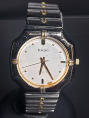 RADO DIASTAR メンズ ブラック超硬ケース クォーツ腕時計 電池未交換