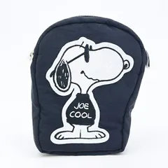 スヌーピー ジョークール ダイカットポーチ 横顔 ブラック SNOOPY