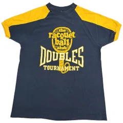 80年代 USA製 Champion チャンピオン カレッジＴシャツ ネイビー(メンズ L)中古 古着 X9842