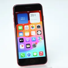 【美品＊純正バッテリー80％】au SIMフリー iPhoneSE 第３世代 64GB レッド