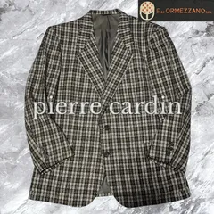 pierre cardin ピエールカルダン ORMEZZANO オルメザーノ テーラードジャケット チェック ウール 2B 総裏 サイドベンツ 開き見せ オーバーサイズ グレー系 灰色系 サイズS相当のサムネイル