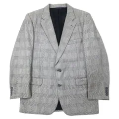 Burberrys USA製 オールド グレンチェック 2B テーラードジャケット L グレー ウール SAKS FIFTH AVENUE