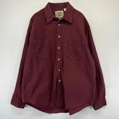 古着 リーバイス Levi's 長袖シャツ レッドタブ 胸ポケット ボタンフライ L  ブラウン系 メンズ
