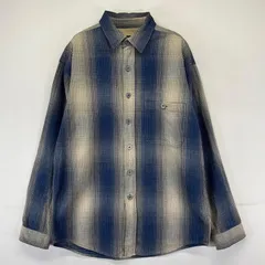 古着 パタゴニア patagonia 長袖シャツ オンブレ チェック柄 シャツ  ポケット　アウトドア  グレー系 ツートン メンズ