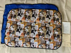 希少 ペット クールマット ひんやり 冷却マット 犬 中型犬 大型犬 犬柄 65×90cm  Lサイズ 綿100% ナイロンメッシュカバー付き JAF通信販売商品 未使用品