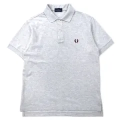 FRED PERRY ポロシャツ M グレー コットン ワンポイントロゴ 日本製