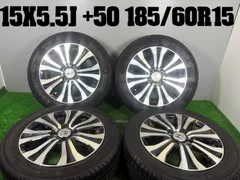 送料無料★15x5.5J +50 4穴 PCD100 185/60R15 ミシュラン PRIMACY4  4本  中古 夏 タイヤ ホイール セット  ノーマル TB1196