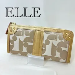 ELLE エル シェリール2 長財布 L字ファスナー 牛革 ゴールドベージュ レディース 鞄 _266067のサムネイル