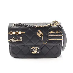 シャネル CHANEL ショルダーバッグ マトラッセ クリップココ コンビ金具 AS2979 ブラック ラムスキン（羊革） マトラッセ クリップココ チェーンショルダー レディース