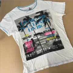 (i)DIESEL  ディーゼル 半袖 Tシャツ Mサイズ ステッチ 白Tシャツ プリント