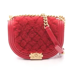シャネル CHANEL ボーイシャネル スモール ショルダーバッグ バッグ レザー ボア レディース レッド系 AS3350 【中古】 CHANEL - シャネル CHANEL ボーイシャネル スモール ショルダーバッグ