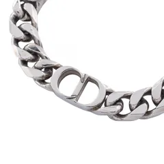 ディオール Dior ネックレス CD Icon アイコン チェーン ステンレススチール ネックレス メンズ Used A