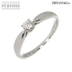 TIFFANY&Co Pt950ソリティアDiamond0.22ctリング - メルカリ
