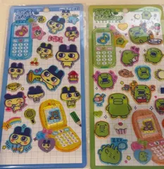 正規品　二枚セット　 たまごっち 平成はっぴーフォン まめっち シール 平成ハッピーフォン めめっち