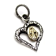【新品】 goodvibrations グッドバイブレーション グアダルーペの聖母 マリア ハート 聖心 シルバー９２５ ペンダントトップ 1