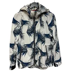  ラブレス LOVELESS メンズ パーカー ブルゾン ヤシの木 ボタニカル 総柄 ポリエステル 1 ホワイト×ネイビー 61F29-115-02【ZY5】のサムネイル
