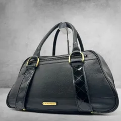 BURBERRY バーバリー ボストンバッグ ノバチェック レザー シボ革 キルティング 2682