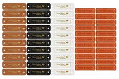 【特価セール】手作りのPUレザータグ、50個服のタグに愛を込めて手作り、DIYクラフト用の穴のある装飾ニットアクセサリーかぎ針編みの編み物帽子人形を縫う