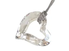美品　スワロフスキー　SWAROVSKI　ハート　クリスタル　ネックレス　ペンダント　クリア×シルバーカラー　送料無料