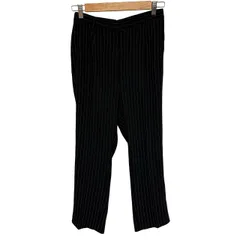  エムエムシックス メゾンマルジェラ MM6 Maison Margiela レディース テーパードパンツ ピンストライプ ウール混 IT38 ブラック S32KA0463【ZY5】のサムネイル