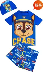 新品 パウパトロール 水着 男の子 セット 半袖 ラッシュガード 帽子付き キッズ かわいい 夏 海 プール 子供服 M-XXL