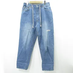 【三重本店】 中古 SAPEur | サプール SKATE PANTS MK3 スケートパンツ ロゴ刺繍ジップフライデニムパンツ ブルー サイズ：M 【107】