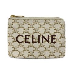 CELINE コイン トリオンフキャンバス キーリング付小銭入れ PVC 115 