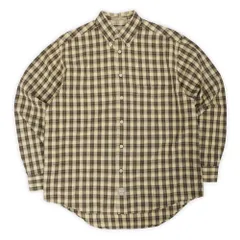 アロー カーキス KHAKI'S by ARROW 90s 90年代 ボタンダウンシャツ BIG OXFORD ビッグオックスフォード BD 長袖 USA ヴィンテージ アメリカ 古着 メンズ ブラウン系 チェック柄 M【中古】