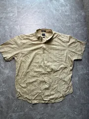 好配色 90s ARROW 半袖BDシャツ XL ベージュ チェック ビッグシルエット 美品 00s US古着 アロー