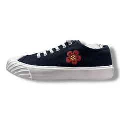 国内正規 未使用 KENZO LOW TOP SNEAKERS スクールロートップスニーカー ローカット キャンパス ケンゾー FD55SN010F73 ブラック 41 26cm （86895A）のサムネイル