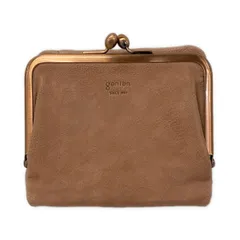 genten(ゲンテン) 2つ折り財布 - ピンクベージュ がま口 レザー