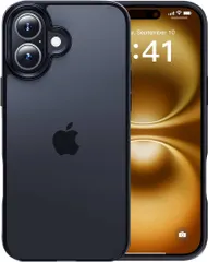 【米軍MIL新規格・指紋防止】CASEKOO iPhone 16 用 ケース 耐衝撃 滑り止め 指紋防止 米軍MIL規格 マット仕上げ ストラップホール付き スマホスタンド付き 黄変防止 耐久性 カバー アイフォン 16 用 6.1 インチ ケース