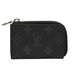LOUIS VUITTON ルイヴィトン モノグラムエクリプス ジッピー コインパース ヴェルティカル M81662 コインケース ブラック 中古 4a001029