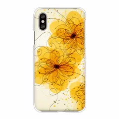 スマホケース 花柄 Cイエロー iPhone ハードケース カバー
