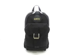 GUCCI グッチ ボディバッグ オフ ザ グリッド スリング バックパック 658631 ショルダーバッグ レザー GGナイロン ブラック メンズ【中古】【473】