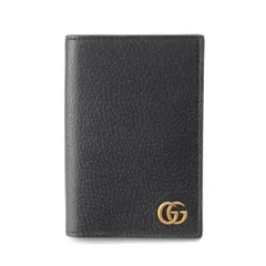 グッチ レザー GGマーモント カードケース パスケース 588303 ブラック【中古】のサムネイル