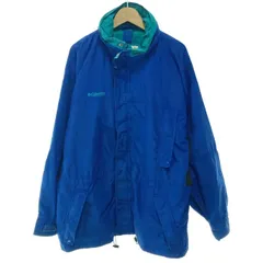 【中古】　Columbia　ナイロンジャンパー　アウター　フルジップ　無地　ワンポイント　ブランドロゴ　刺しゅう　サイドジップ　フード収納可能　アウトドア　古着　/1151