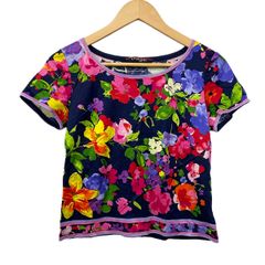 LEONARD FASHION 花柄 半袖 カットソー 黒 マルチカラー L - メルカリ