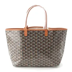 ゴヤール サンルイPM ゴヤールディンキャンバス & シュヴロッシュカーフスキン ロゴ トートバッグ STLOUIPMLTY01CL03P ブラック×タン【中古】