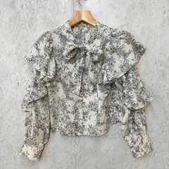 one after another NICE CLAUP ワンアフターアナザーナイスクラップ ボウタイブラウス 大人ガーリー 前後2WAY ホワイト Fサイズ ◎_〇□☆