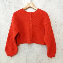 mily bilet ミウィビレット ニット 前後2way クロップド丈 カーディガン レッド Mサイズ ◎_◇〇のサムネイル