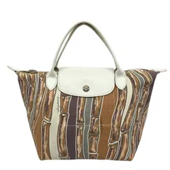 LONGCHAMP(ロンシャン) ハンドバッグ - ブラウン×パープル×マルチ レザー