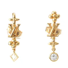 ルイヴィトン LVインザスカイ ラインストーン付き ピアス 両耳用 アクセサリー M01257 ゴールド【中古】